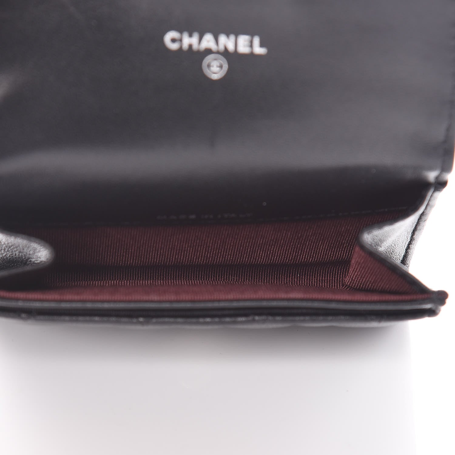 Chanel Lambskin Quilted Flap Card Holder Black 5 of 9