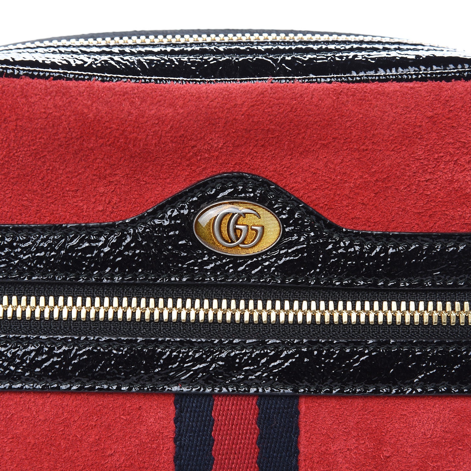 Gucci Suede Small Ophidia Belt Bag 75 30 Hibiscus Red 9 of 11