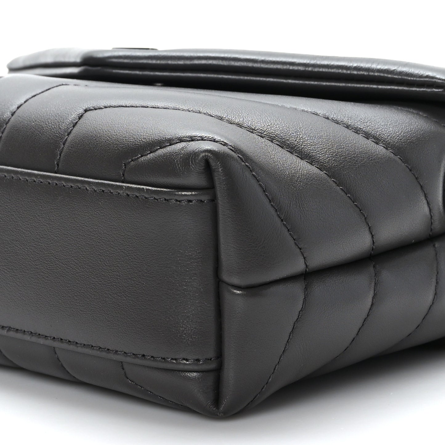 Calfskin Y Quilted Monogram Toy Loulou Crossbody Bag Asphalt