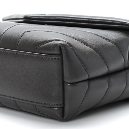 Saint Laurent Calfskin Y Quilted Monogram Toy Loulou Crossbody Bag Asphalt 9 of 9