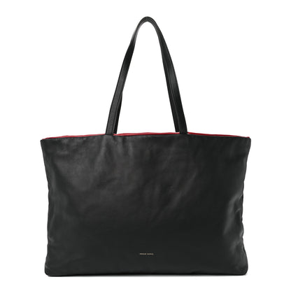 Mansur Gavriel Calfskin Reversible Pillow Tote Black Flamma 1 of 12