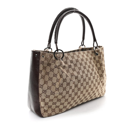 Gucci Monogram Large Bucket Tote Dark Brown 2 of 10