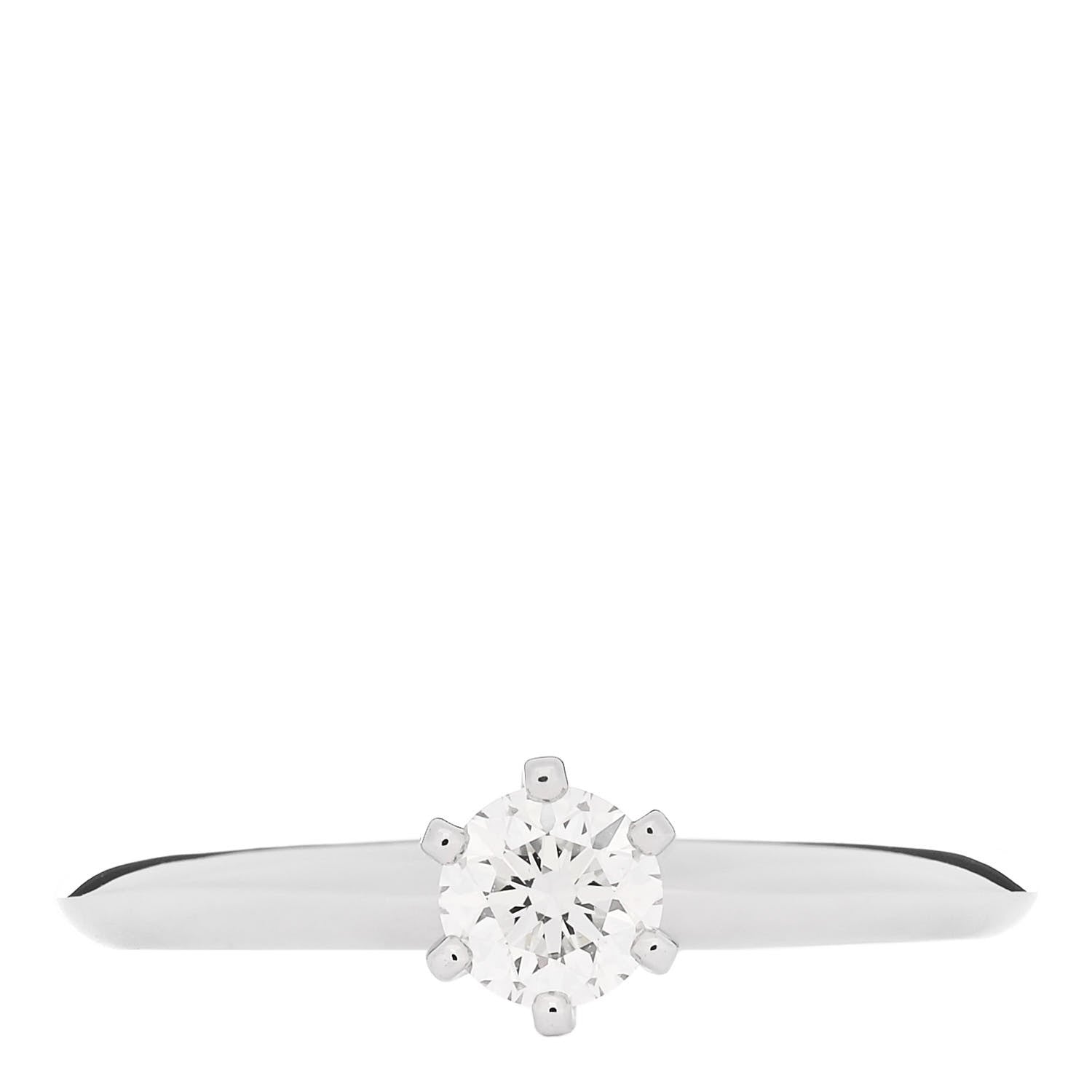 Tiffany Platinum Diamond .28ct Solitaire Engagement Ring 49 5 1 of 6