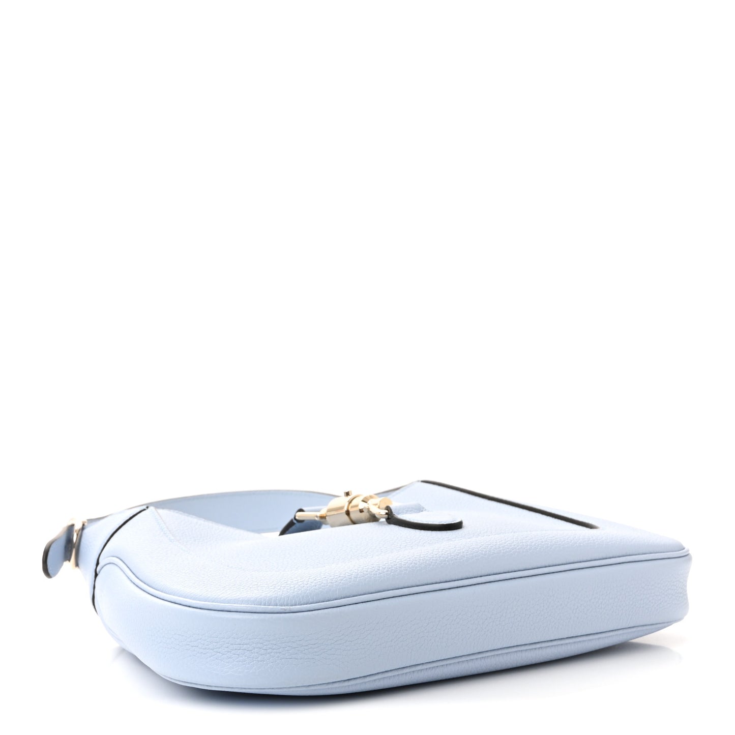 Grained Calfskin Web Medium Jackie 1961 Hobo Light Blue