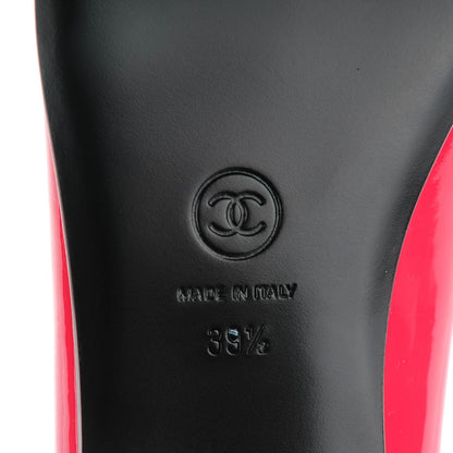 Chanel Patent CC Cap Toe Ballerina Flats 39.5 Coral 6 of 9