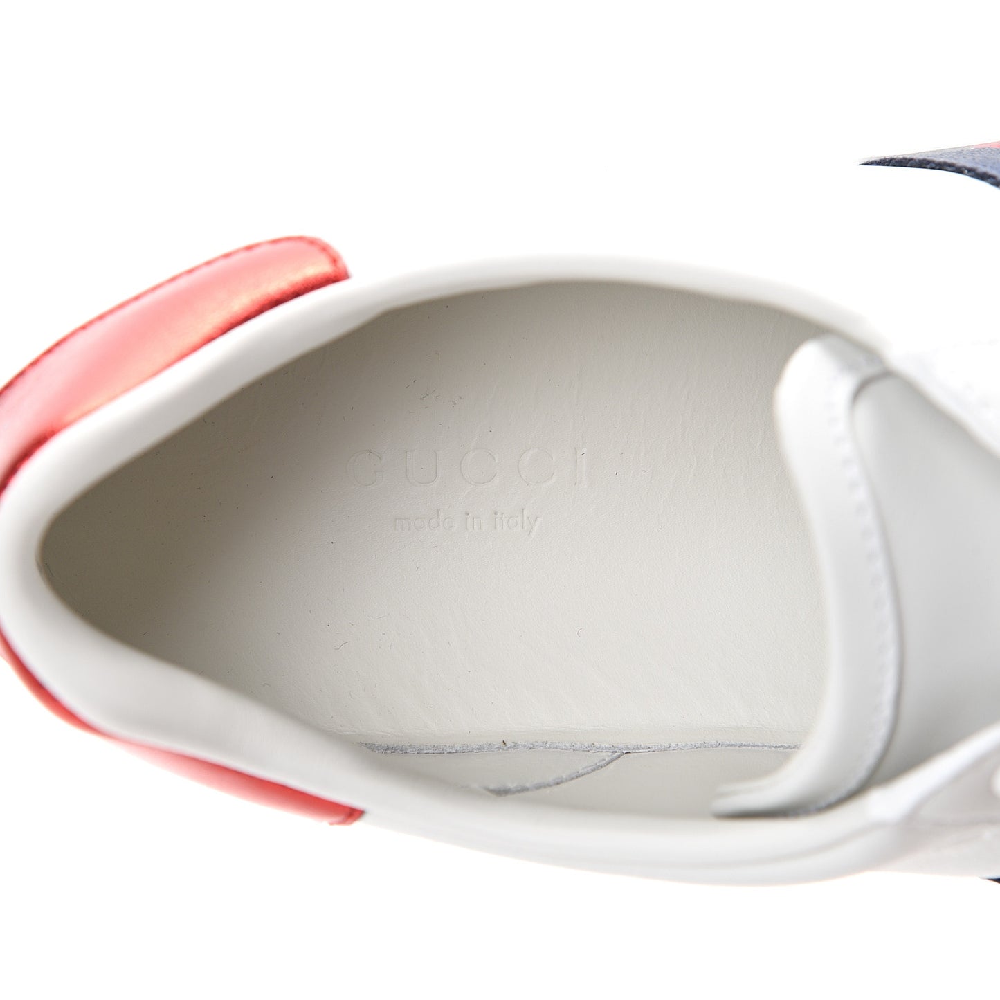 Calfskin Ayers Web Crystal LOVED Womens New Ace Sneakers 38.5 White