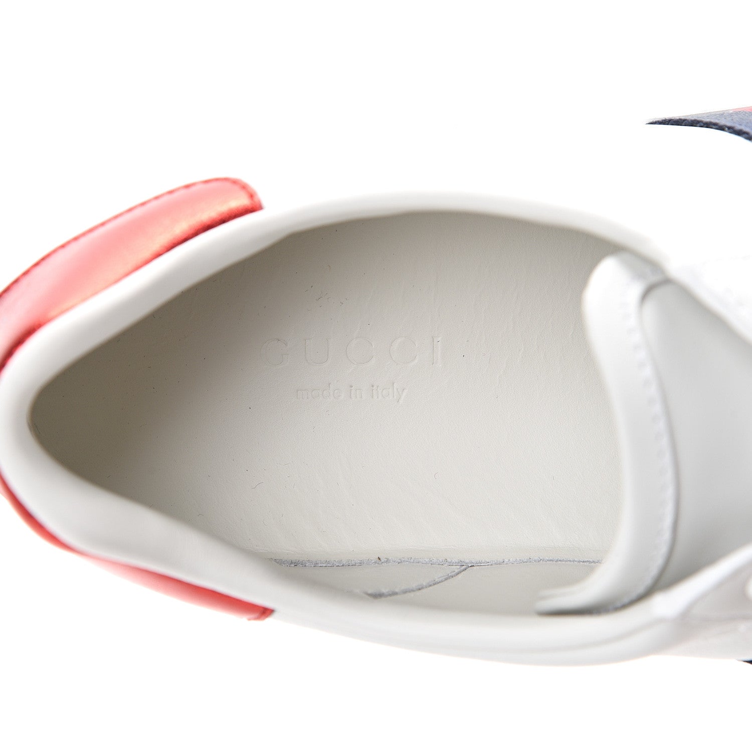 Gucci Calfskin Ayers Web Crystal LOVED Womens New Ace Sneakers 38.5 White 7 of 8
