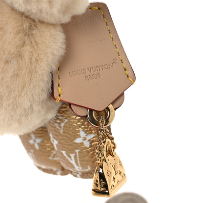 Louis Vuitton Metallic Monogram Mink Fur Vivienne Fashionista Bag Charm Key Holder 3 of 4