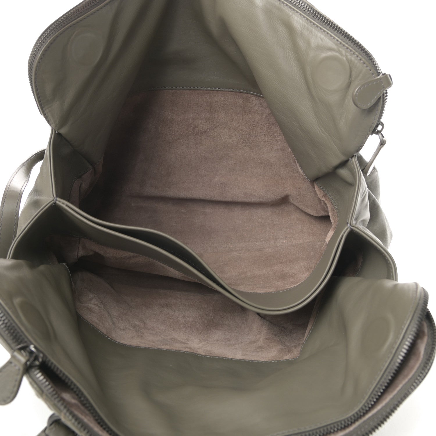 Bottega Veneta Calfskin Intrecciato Large Leggero Tote Kaki Fondente 6 of 14