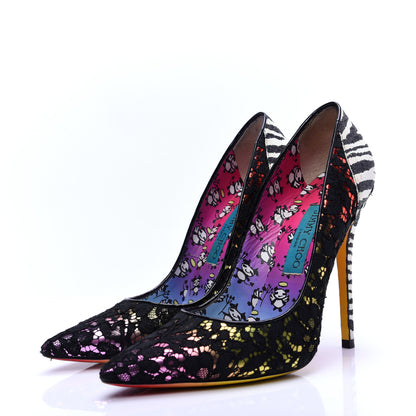 Jimmy Choo X ROB PRUITT Lace Anouk Pumps 38 Multicolor 5 of 12