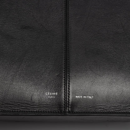 Celine Supple Natural Calfskin Vertical Tri-Fold Bag Black 12 of 13