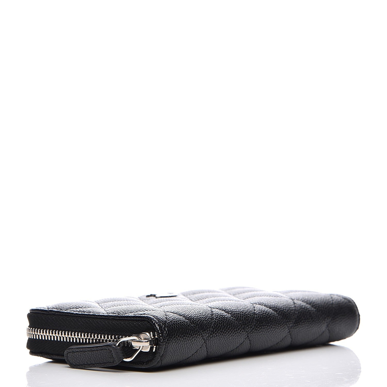 Chanel Caviar Quilted Small Zip Around Wallet Black 4 of 9