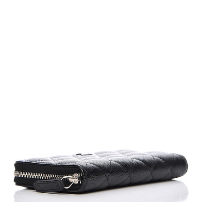 Chanel Caviar Quilted Small Zip Around Wallet Black 4 of 9