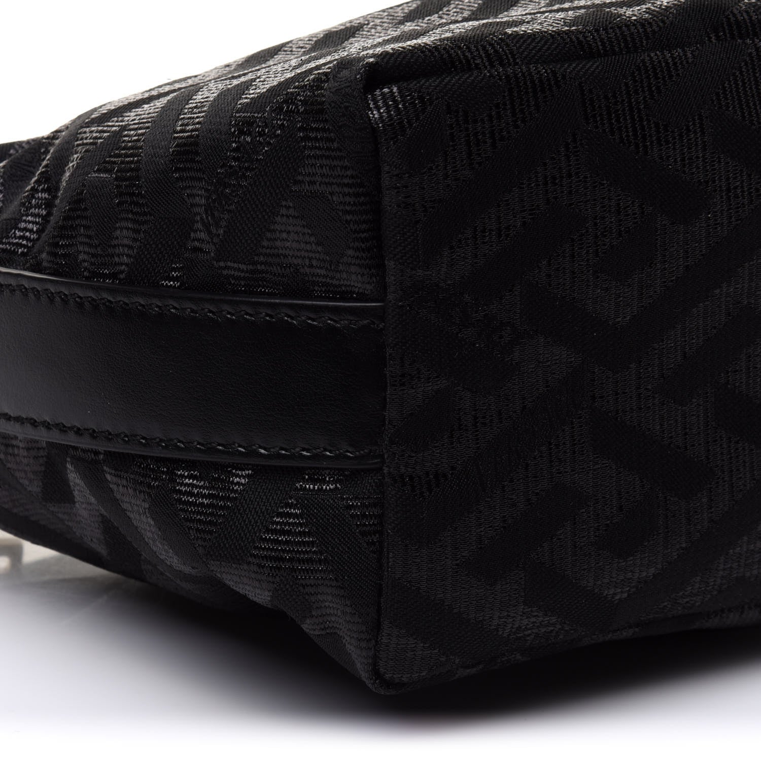 Versace Metallic Canvas La Greca Signature Mini Bag Black 8 of 10