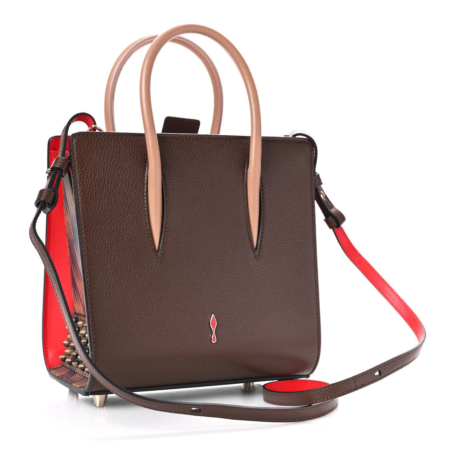 Christian Louboutin Nubuck Patch Small Eccusion Paloma Version Chatain 2 of 7
