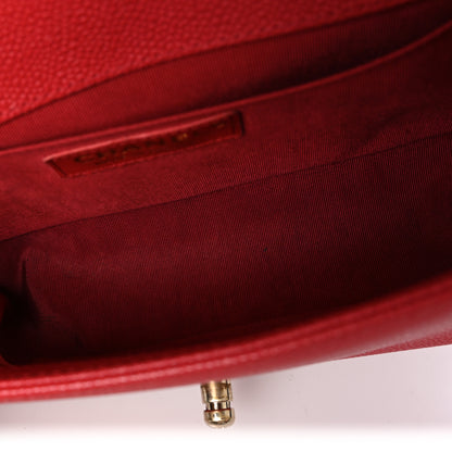 Chanel Caviar Quilted Medium Boy Flap Red 11 of 11