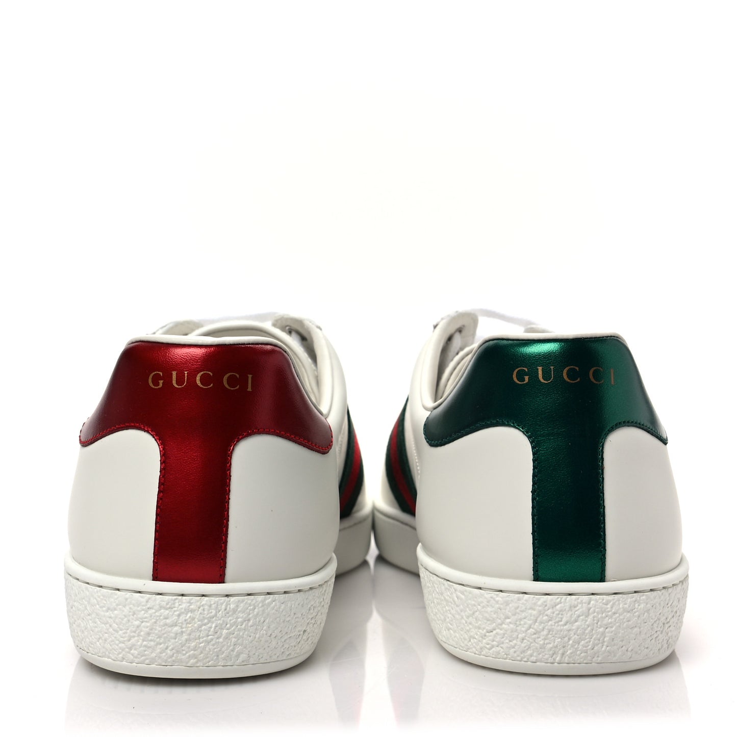 Calfskin Web Mens Gucci Band Ace Sneakers 8.5 White