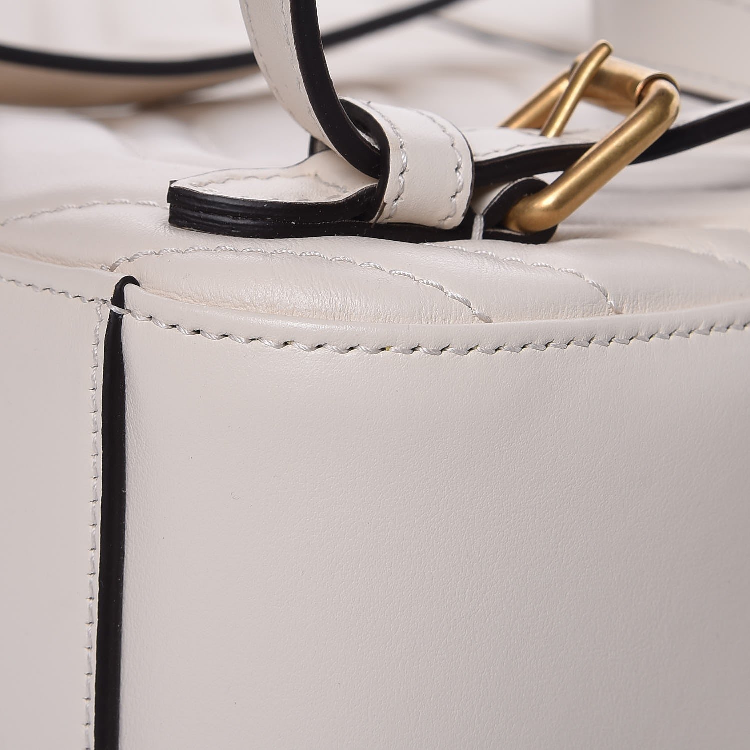 Gucci Calfskin Matelasse GG Marmont Dome Backpack White 11 of 12