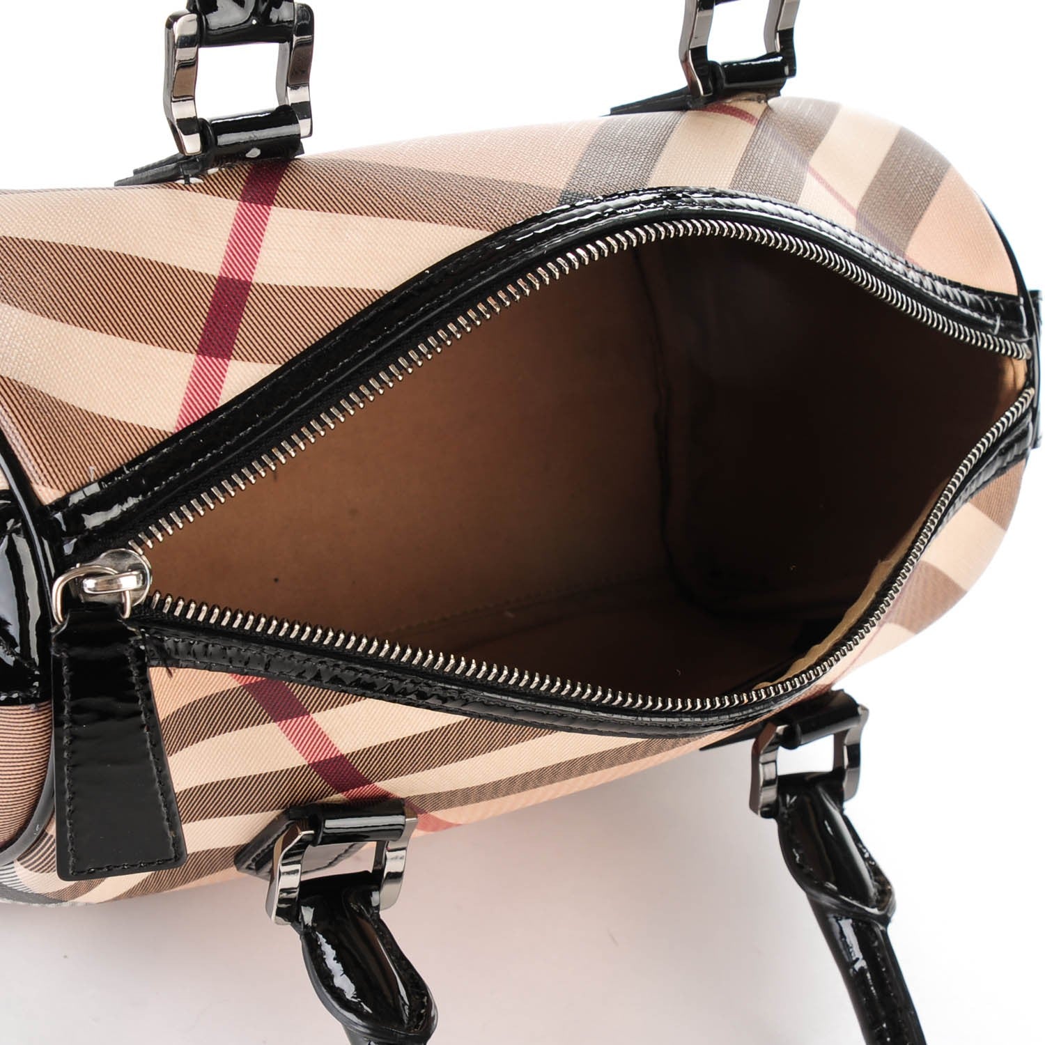 Burberry Nova Check Small Chester Bowling Bag Black 5 of 8