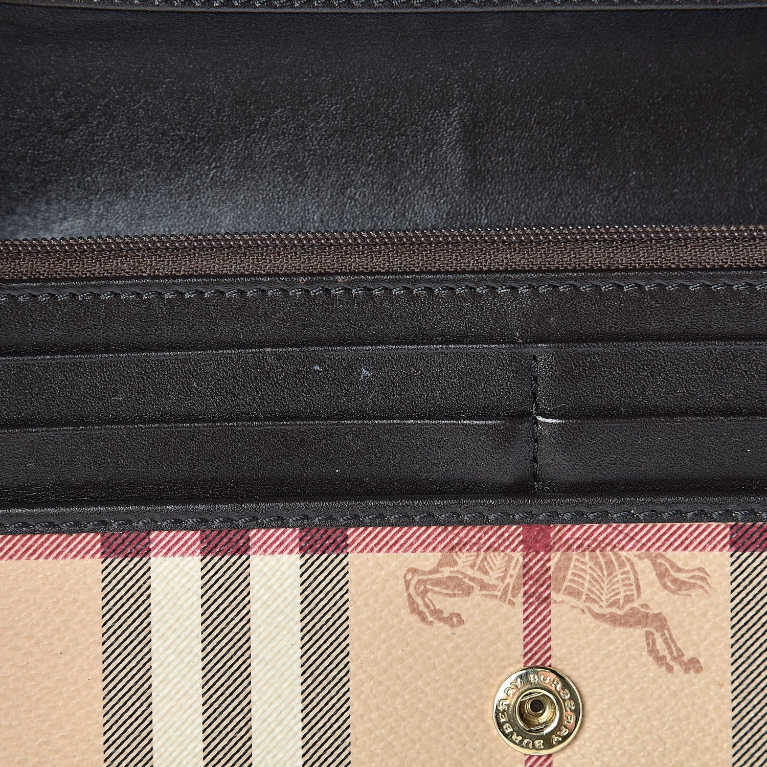 Burberry Haymarket Check Penrose Continental Wallet Chocolate 9 of 15