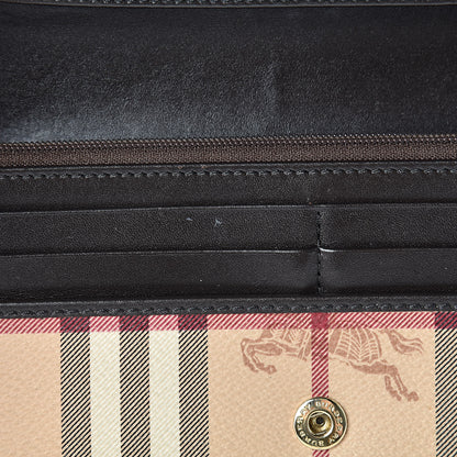 Burberry Haymarket Check Penrose Continental Wallet Chocolate 9 of 15