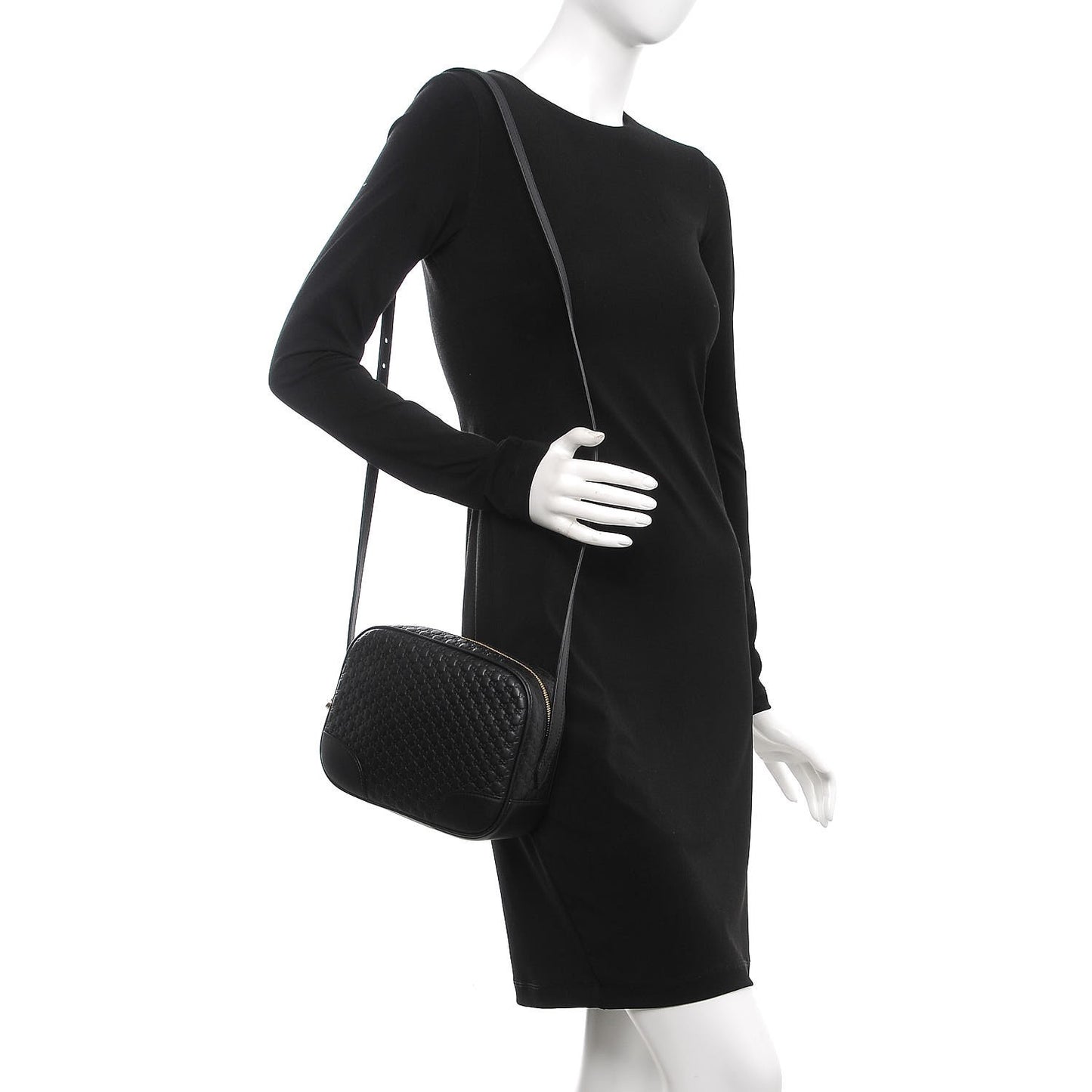 Microguccissima Mini Bree Messenger Bag Black