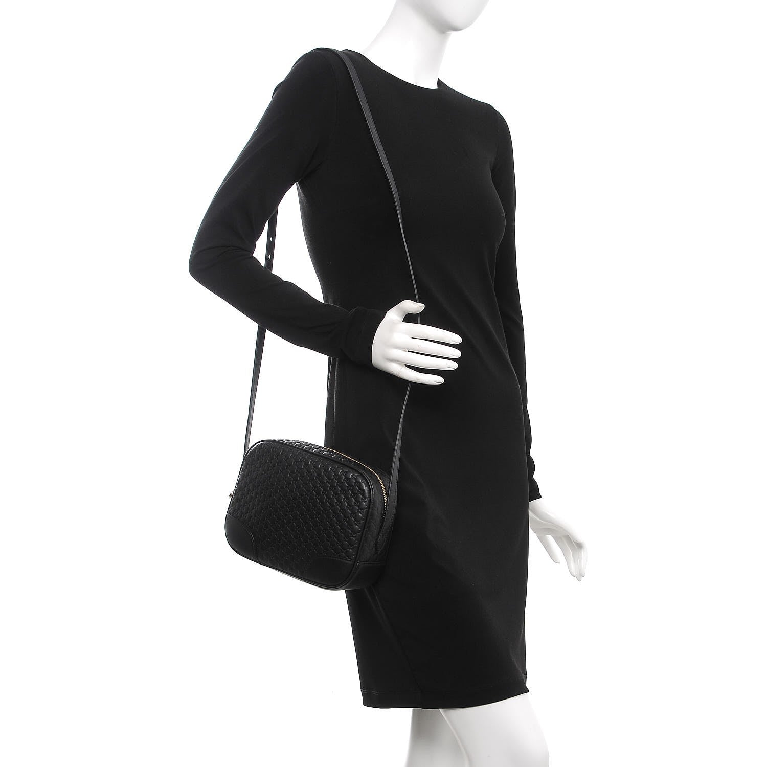 Gucci Microguccissima Mini Bree Messenger Bag Black 2 of 7
