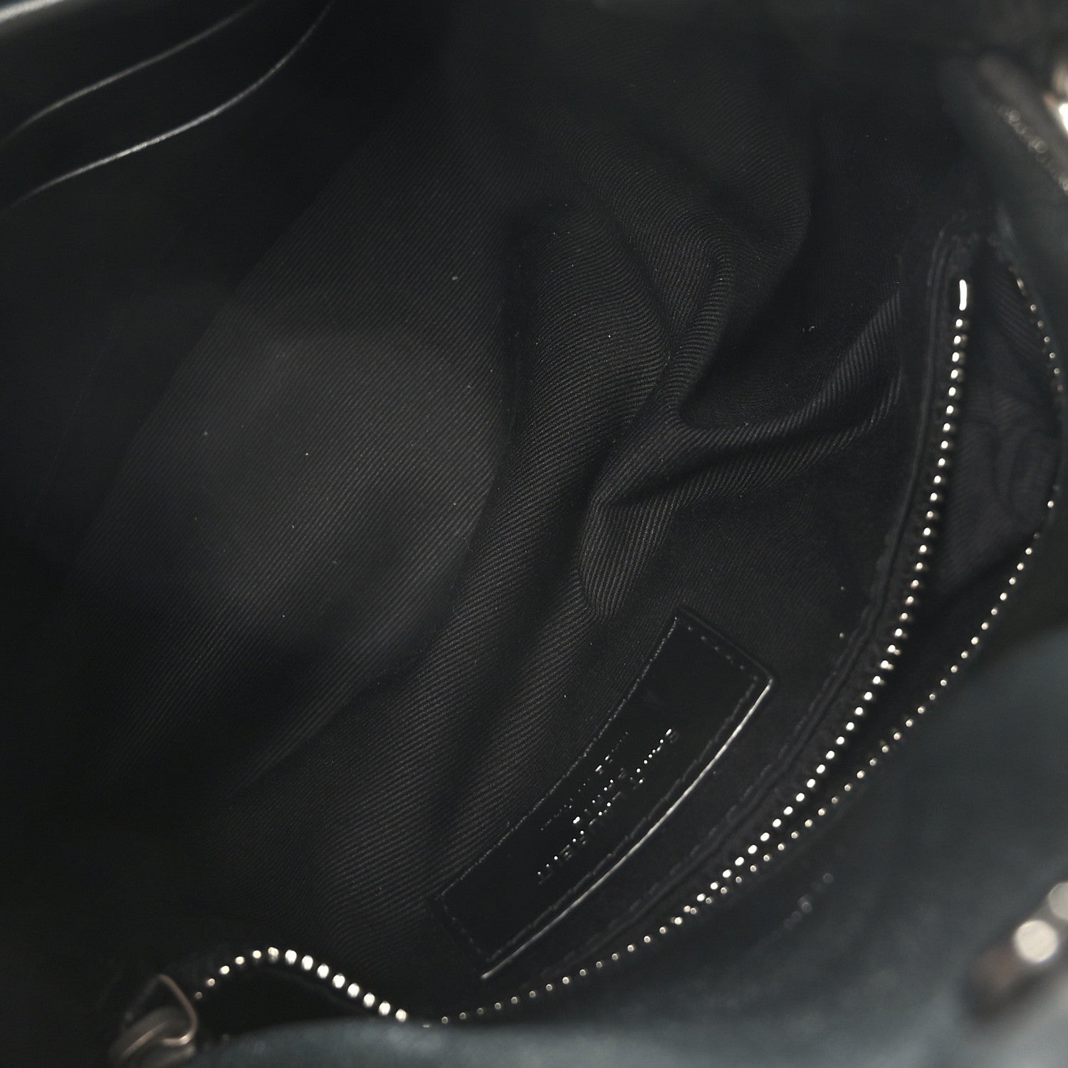 Saint Laurent Lambskin Quilted Toy Loulou Puffer Monogram Chain Satchel Black 5 of 9