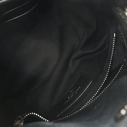 Saint Laurent Lambskin Quilted Toy Loulou Puffer Monogram Chain Satchel Black 5 of 9