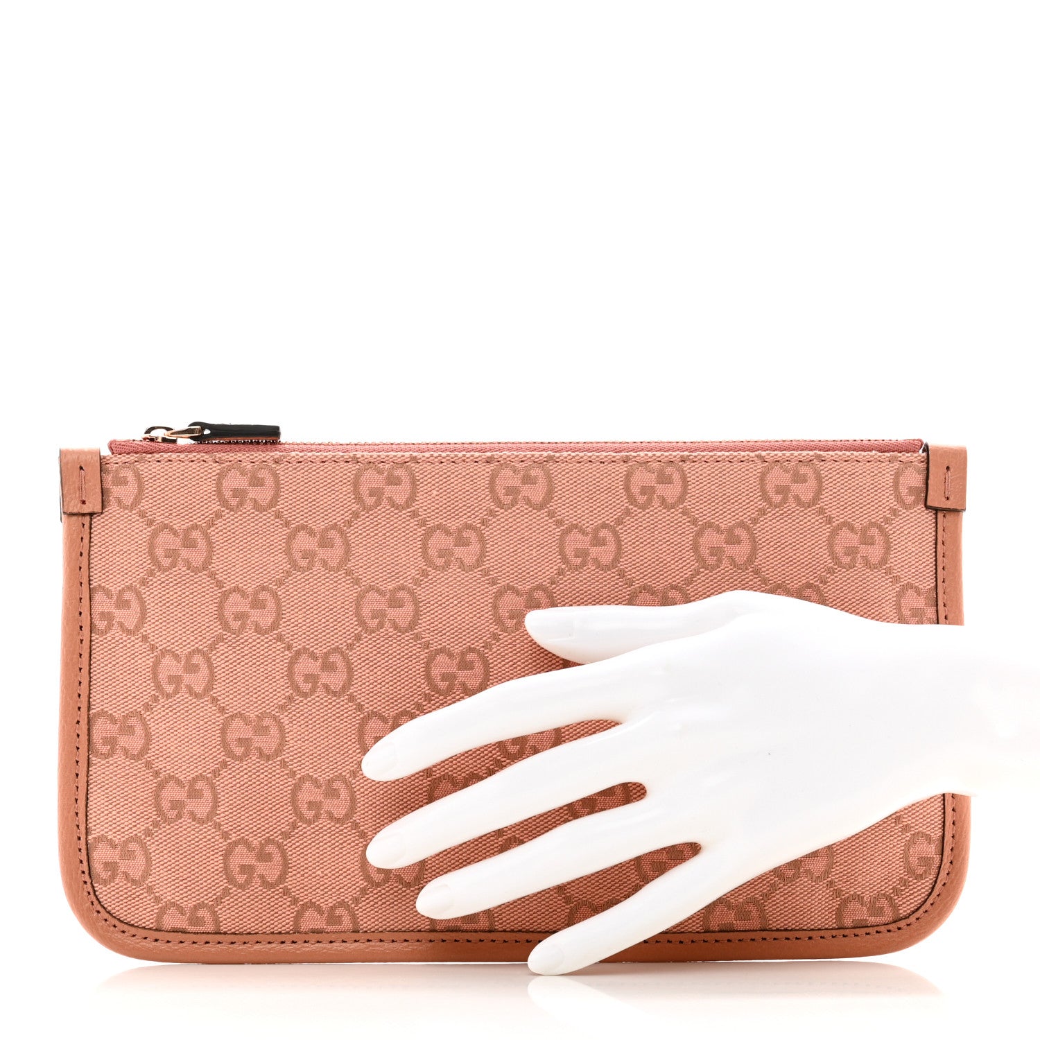 Gucci Monogram Textured Dollar Calfskin Ophidia Shopping Tote Pouch Cloche Rose Pink 2 of 7