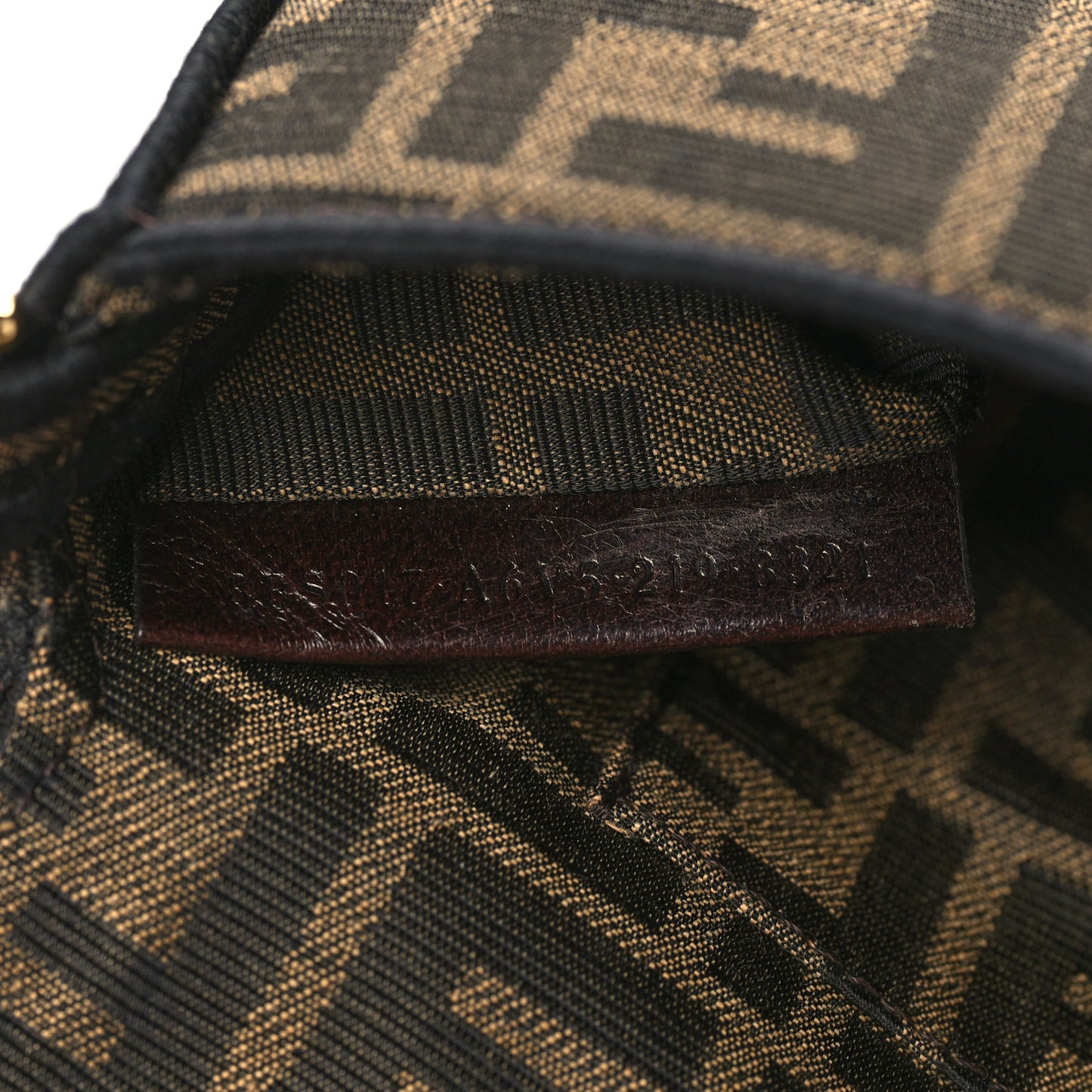 Fabric Jacquard FF 1974 Mini Baguette Tobacco Moro Black