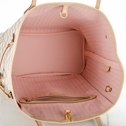 Louis Vuitton Damier Azur Neo Neverfull MM Rose Ballerine 5 of 8