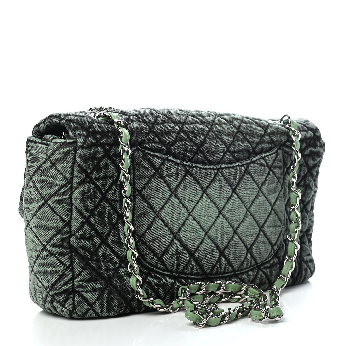 Denim Quilted Denimpression Flap Green Black