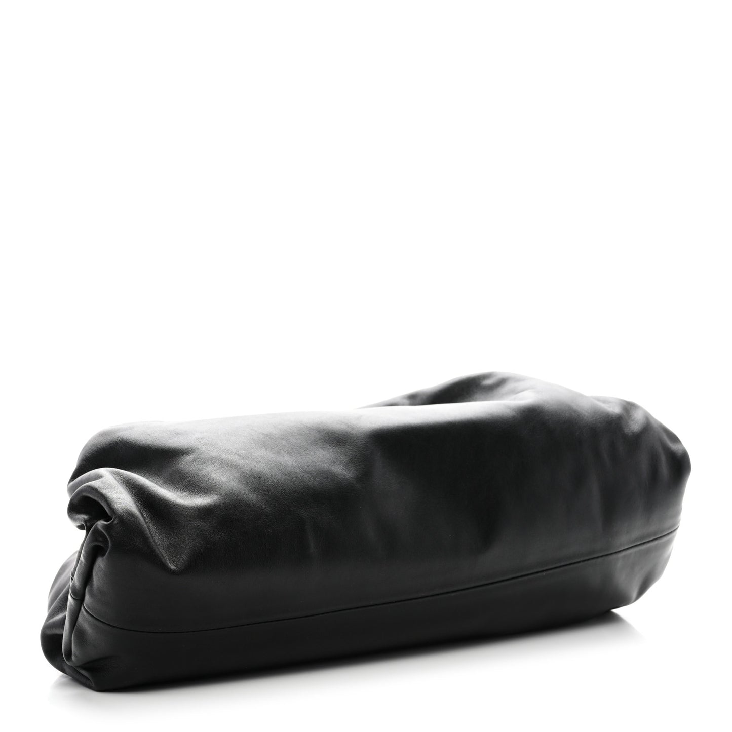Smooth Butter Calf The Pouch Oversized Clutch Black