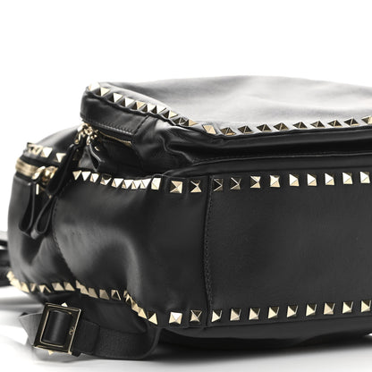 Valentino Garavani Vitello Medium Rockstud Backpack Black 8 of 11