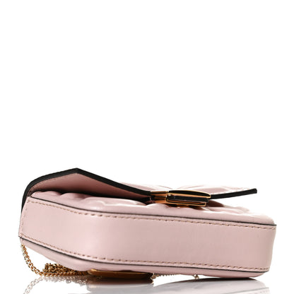 Fendi Nappa Matisse FF Embossed Nano Baguette Charm Rosa Quarzo 3 of 7