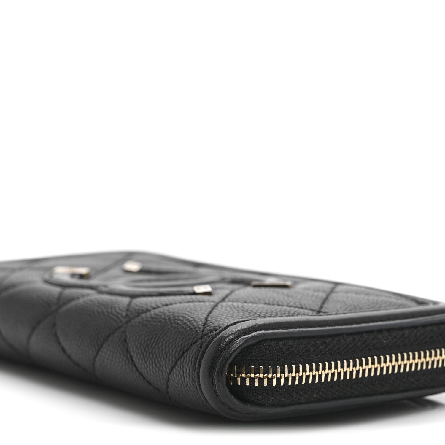 Chanel Caviar Quilted Medium Filigree Zip Around Wallet Black 10 of 10