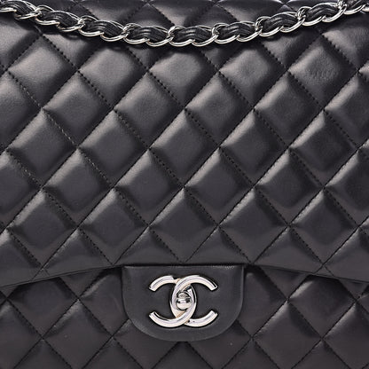 Chanel Lambskin Quilted Maxi Double Flap Black 14 of 14