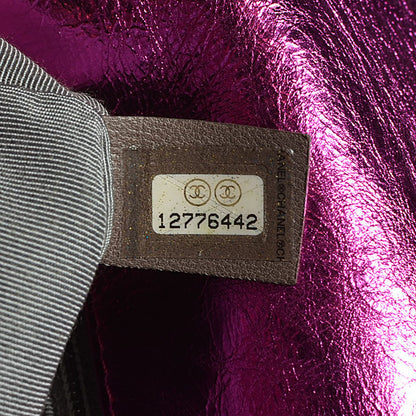 Chanel Metallic Cracked Calfskin Modern Chain Flap Fuchsia 7 of 7