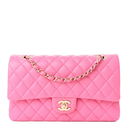 Chanel Caviar Quilted Medium Double Flap Pink 1 of 12