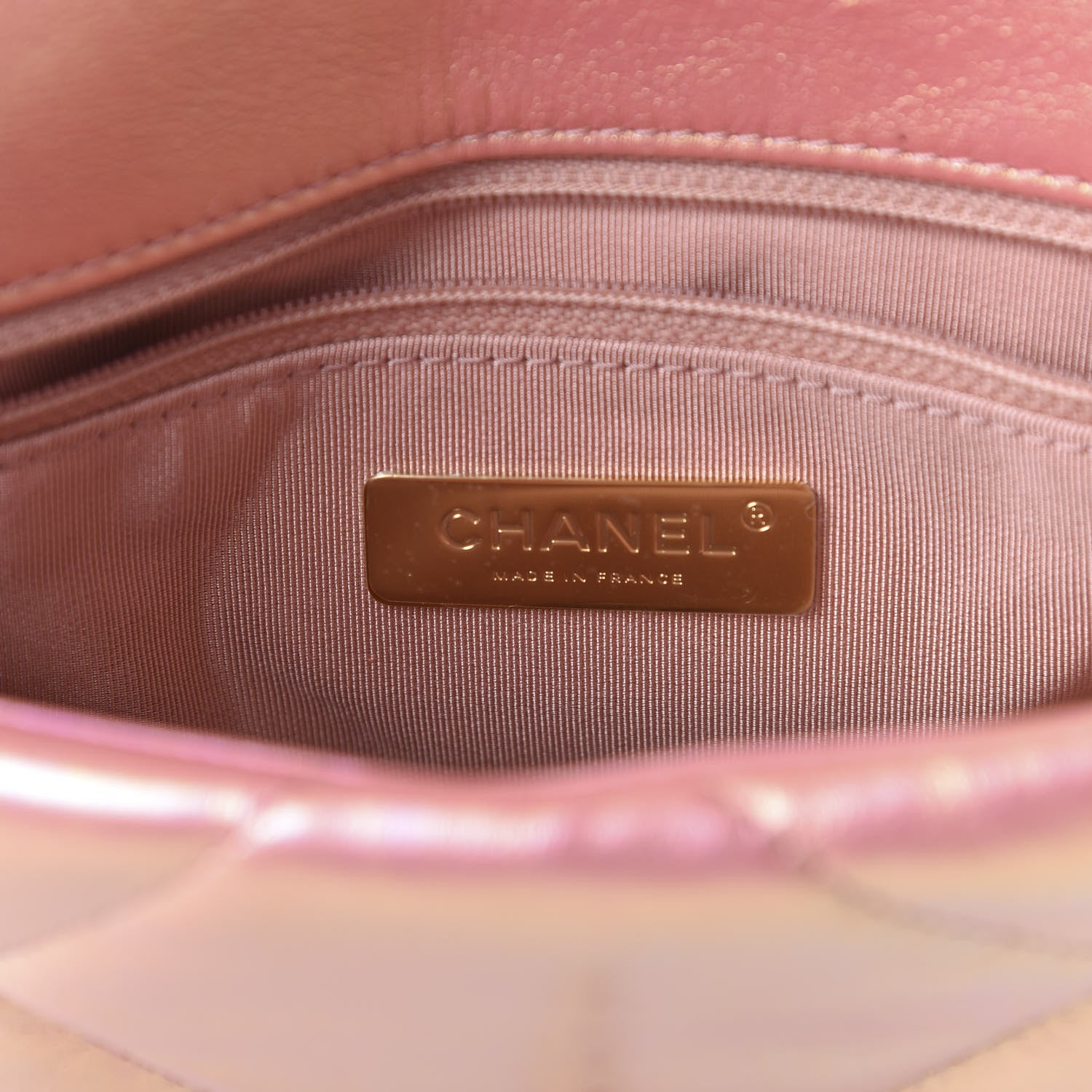 Chanel Iridescent Calfskin Quilted Medium 19 Flap Pink 8 of 10