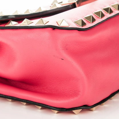 Valentino Garavani Vitello Mini Rockstud Flap Saddle Crossbody Bag Deep Rose 8 of 8