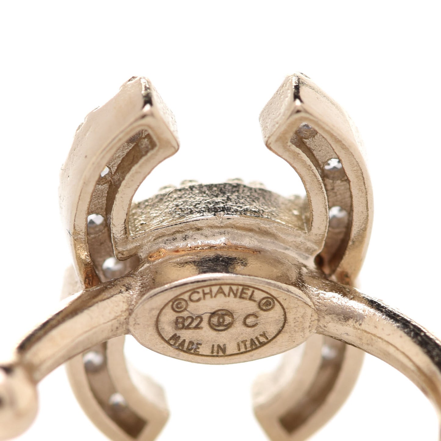 Metal Strass Lip Ring Set Gold