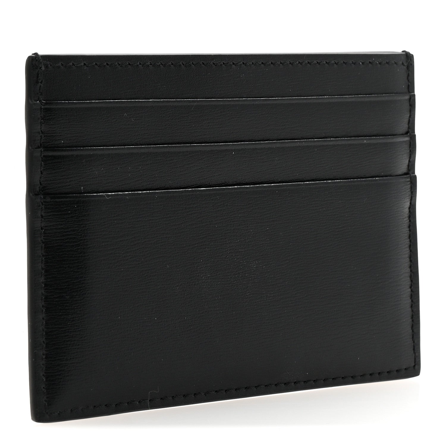 Celine Shiny Calfskin Triomphe Card Holder Black Black 3 of 7