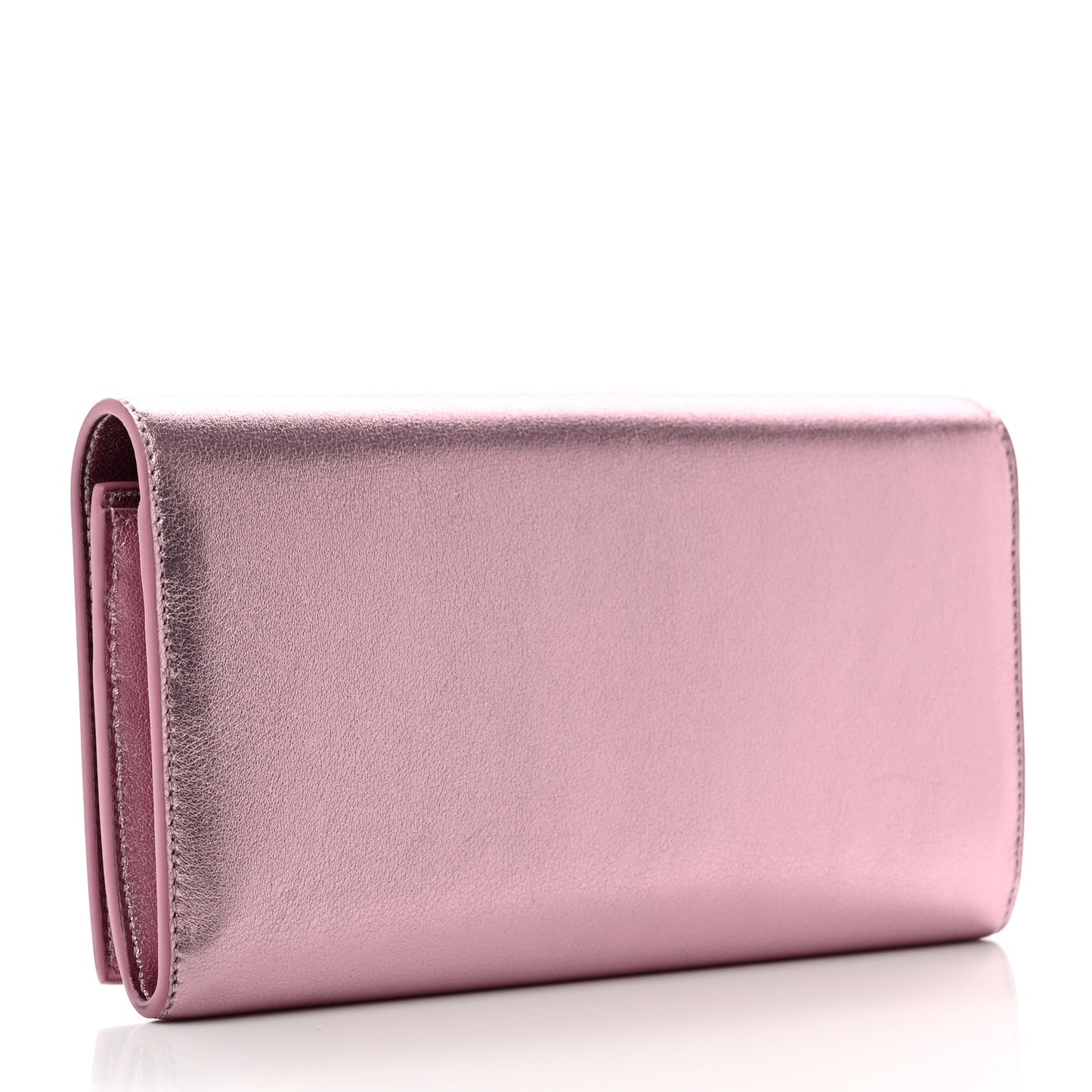 Metallic Calfskin Classic Monogram Cassandre Wallet New Azalea