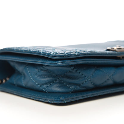 Chanel Calfskin Small Boy Reverso Flap Dark Blue 9 of 12