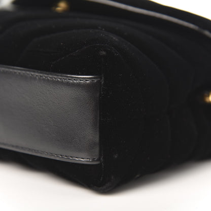 Saint Laurent Velvet Y Quilted Monogram Toy Loulou Chain Satchel French Black 9 of 10
