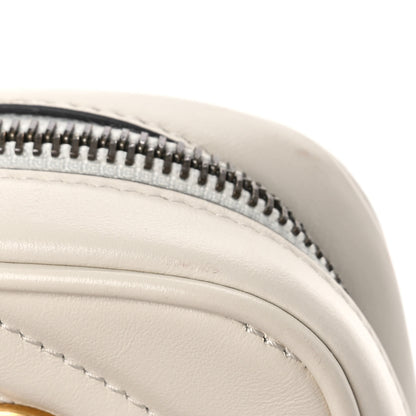 Gucci Calfskin Matelasse Mini GG Marmont Crossbody Bag White 9 of 10