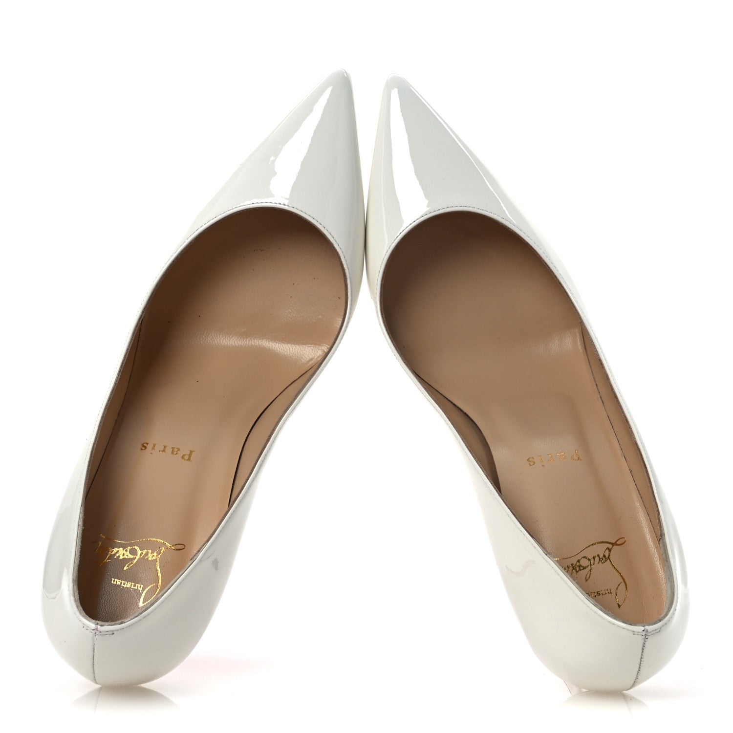 Christian Louboutin Patent So Kate 85 Pumps 37.5 White 2 of 11
