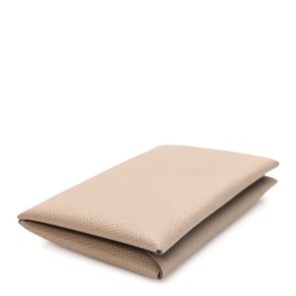 Hermes Epsom Calvi Card Case Etoupe 4 of 7